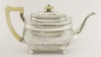 Lot 188 - A George III silver teapot