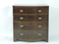 Lot 331 - A bow front chest of drawers