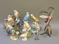 Lot 184A - Ten bird ornaments