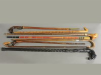 Lot 244 - A collection of mixed walking sticks