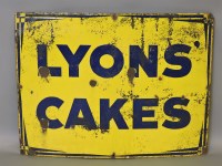 Lot 284A - A 'Lyons Cake' enamel tin sign