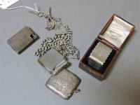 Lot 83 - Sterling silver and 800 standard silver watch Alberts