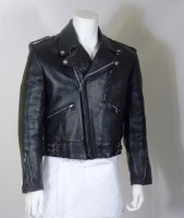 Lot 411 - A 1970s Mascot black leather biker's jacket