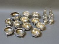 Lot 107 - ##Sixteen silver cruet items