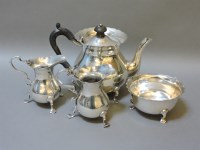 Lot 138 - ##A four piece silver teaset