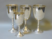 Lot 141 - ##Four various late Victorian silver trophy goblets