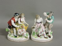 Lot 167 - ##A pair of Continental porcelain groups