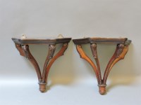 Lot 250A - ##A pair of mahogany wall brackets