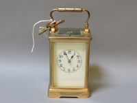 Lot 291 - ##A brass carriage clock