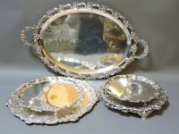 Lot 321 - ##Six silver plated trays and salvers