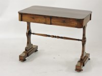 Lot 479 - ##A William IV rosewood two drawer writing table