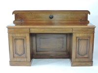 Lot 494 - ##A Victorian mahogany pedestal sideboard