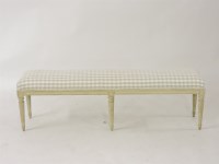 Lot 504 - ##A French style white painted long stool