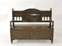 Lot 513 - ##A Victorian oak hall settle