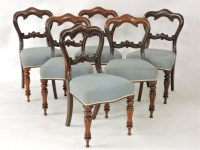 Lot 519 - ##A set of six Victorian jarrah wood balloon back chairs