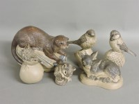 Lot 186 - Six Poole Pottery birds and animals