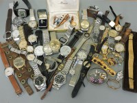 Lot 60 - A collection of costume jewellery and wristwatches