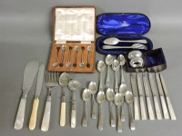 Lot 76 - A set of six silver berry spoons