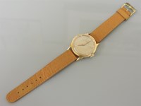 Lot 38 - A gentleman's gold plated Zenith mechanical strap watch