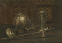 Lot 283 - Attributed to A M Knowles (20th century)
STILL LIFE OF A SWORD