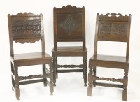 Lot 333 - Five oak side chairs