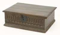 Lot 335 - An oak bible box