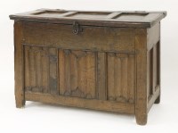 Lot 337 - An oak coffer