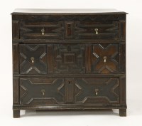 Lot 341 - An oak chest of drawers