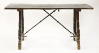 Lot 345 - A walnut Spanish table