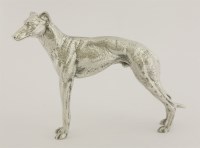 Lot 105 - A modern silver model of a greyhound
