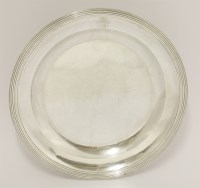 Lot 7 - An early 19th century French silver second course plate