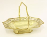 Lot 81 - A Victorian silver gilt swing-handled basket