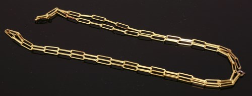 Lot 486 - An 18ct gold flat section fetter link chain by Andrew Grima