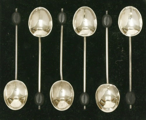 Lot 93 - A collection of silver flatware 
comprising:
a fiddle pattern basting spoon