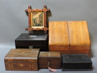 Lot 168 - An oak stationery cabinet