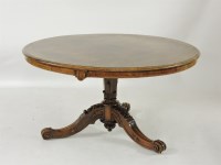 Lot 520 - ##A circular Victorian inlaid walnut dining table