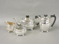 Lot 98 - A four piece silver tea and coffee set