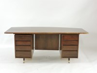 Lot 587 - A 1950s/1960s mahogany desk