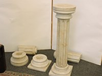 Lot 496 - A pair of 20th century white marble fluted columns