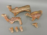 Lot 202 - Three Greek Boeotian style terracotta animal figures