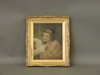 Lot 333 - GIRL WITH A DOVE
Indistinctly signed and dated l.l.