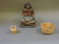 Lot 146 - Two Egyptian alabaster items