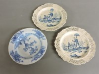 Lot 138 - A pair of Leeds Pottery pierced plates