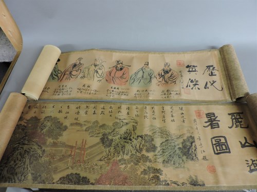 Lot 153 - Two Chinese scroll paintings