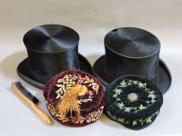Lot 228 - Two black top hats
