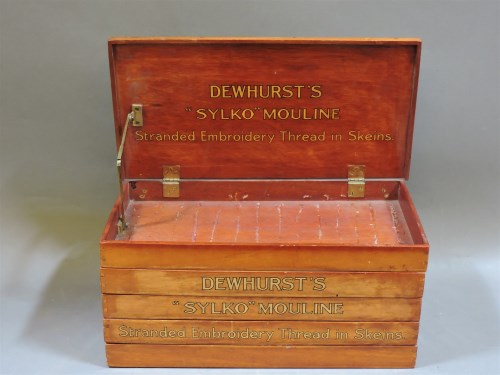 Lot 163 - A five tier Dewhurst's 'Silko' Mouline reel box