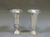 Lot 108 - A pair of early 20th century trumpet vases