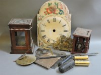 Lot 243 - Two boxes of assorted clock parts