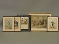 Lot 313 - After Gillray (18th century)
'THE BENGAL LEVEE'
Coloured engraving;
'SKETCHES OF CHARACTER'
Three engravings; and
'THE FRIEND OF HUMANITY AND THE KNIFE GRINDER'