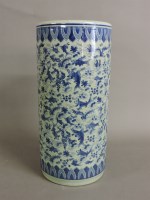 Lot 177A - A Chinese cylindrical ceramic umbrella stand